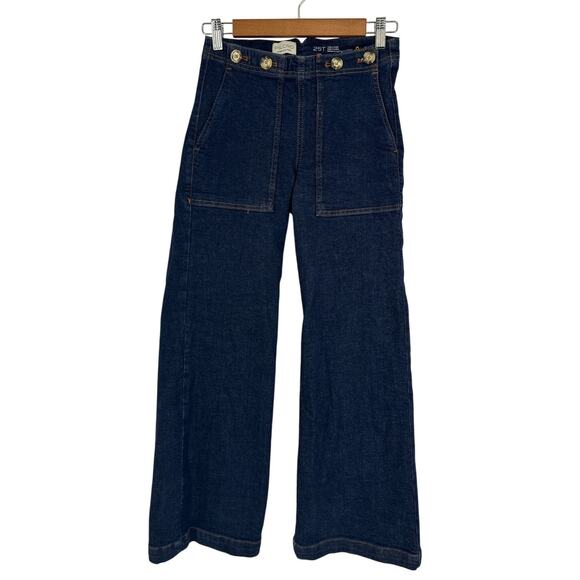 Pilcro Jeans The Kit Trouser New 25T Blue Anthropologie Denim Medium Blue - Picture 2 of 5